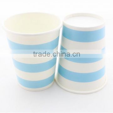 9oz Coffee Cups Cheap Disposable Striped Party Paper Cups