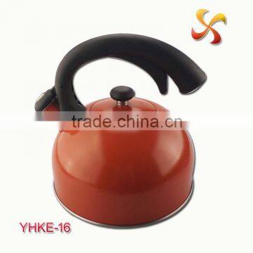 2.5L Home used tea kettles with red color coating on body