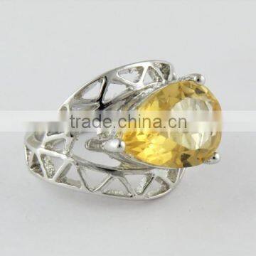 Ray Of Light Yellow Citrine Ring, Handmade Silver Jewelry, Online Silver Jewelry