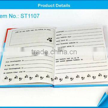 Hardcover notebook