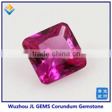 AAA grade Rose Red Square cut Ruby & Corundum Gemstone for wax setting