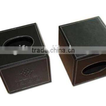 High-class Customized square Leather Tissue Box,Tissue case, Hotel Supplies