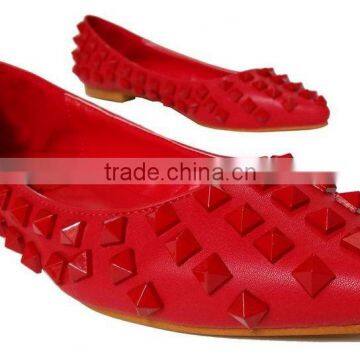 2015 Unique Design Flat Shoes China Classic Red Shoes With Pointed Toe photo-6