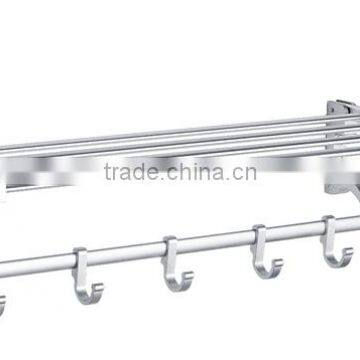 double tier aluminum towel rack