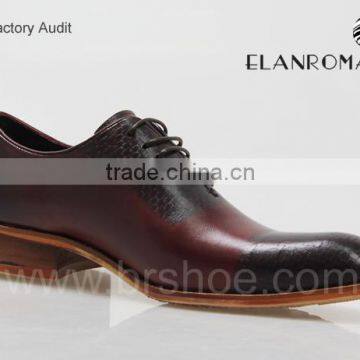 Custom England Style Genuine Cow Leather Oxford Mature Tan Men Dress Shoes photo-2