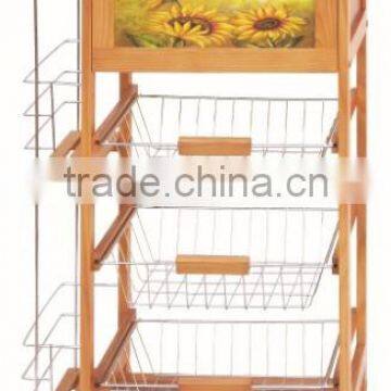 wooden kitchen trolley