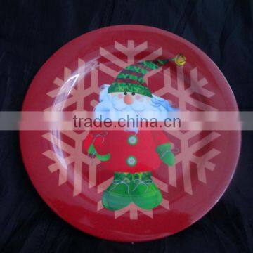 Christmas dinner plates 9 inch christmas santa printing