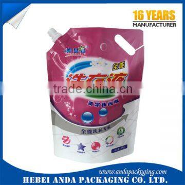 handle washing liquid packaging bag/spout sachet/nozzle and hang hole pouches