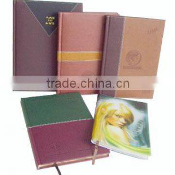 Leather cover travel book with metal decorations journal