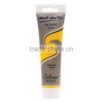 Mont Marte silver series acrylic paint 100ml - Cadmium Yellow