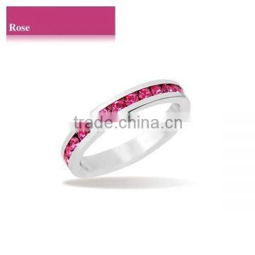 rose design crystal finger ring ,diamond ring for wedding                        
                                                Quality Choice