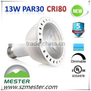 13W 800lm Dimmable UL cUL Energy Star GU24 E26 PAR 30 led spotlight