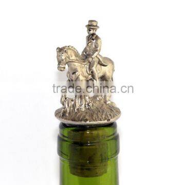 fashion style horse riding bottle wine cork stopper accessory