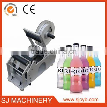 semi-auto round bottle labeling machine with date printing machine