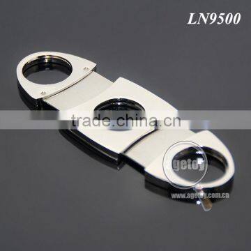 Pocket Portable Oval Cigar Scissors High Quality Silver Stainless Steel Double Blade Knife Super Sharp Metal Cigar Cutter photo-3