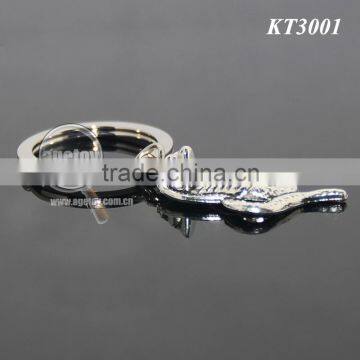 Three-dimensional Snake Shaped Keyring New Fashion Alloy Silver Metal Cobra Keychain photo-2