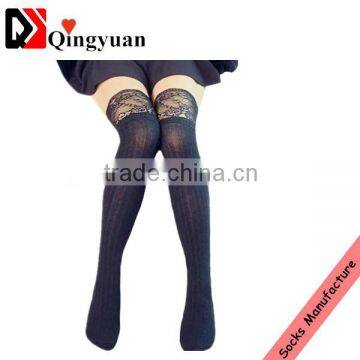 Young Girl Knee High socks /cotton leg socks /lace socks