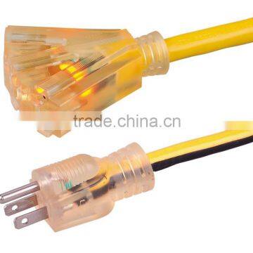 USA Outdoor 3 Outlet Extension Cable With UL CUL Approval