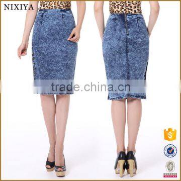 Plus Size Wholesale Long Denim Skirts Women Denim Skirts