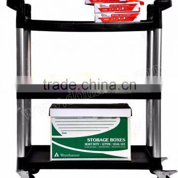 Update International 3-Tier Heavy Duty Bus Cart, 300-Pound, Black photo-4