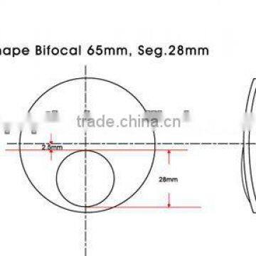 (CE)70/28 1.499 round top bifocal uc lenses