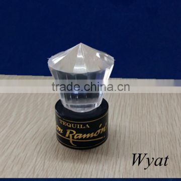 wholesale plastic screw wine lids Acrylic screw top lids for wine bottles