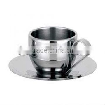 SS stainless steel double wall coffee cup