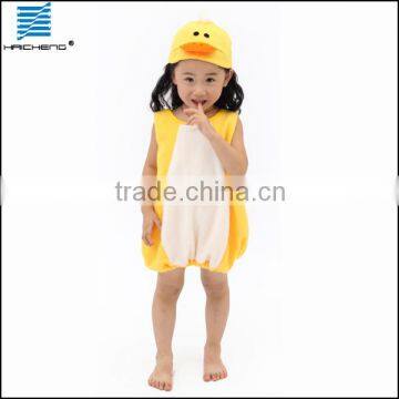 Yellow duck cartoon mascot costume