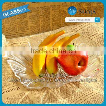 2014 microwave safe glass fruit bowl high white machine pressed bright wholesale glass bowl