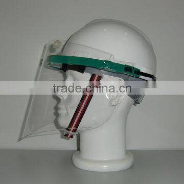 2016 hot selling industry PC face visor for helmet chemical PC industry face visor with helmet manufacturer in China