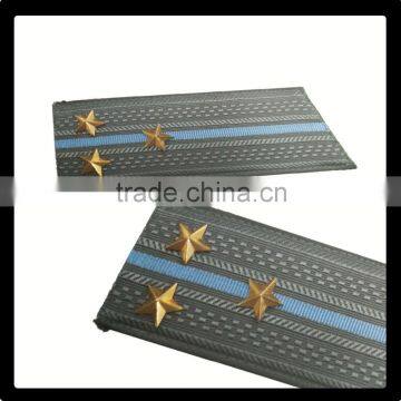 High end classic Military bullion epaulette shoulder badges factory price high quality officer shoulder boards