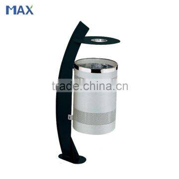 stainless steel cylinder hanging pole dustbin