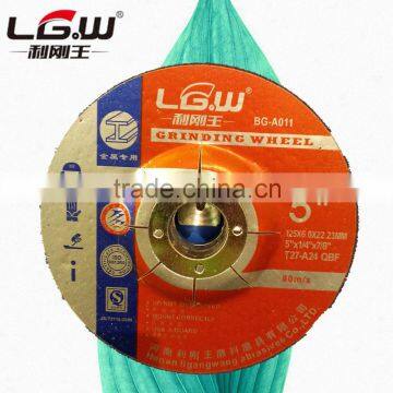 387 Hot Sale LGW Abrasive 125*6*22 2.5NET Depressed Center Grinding Wheel FOR THAILAND MARKET photo-2