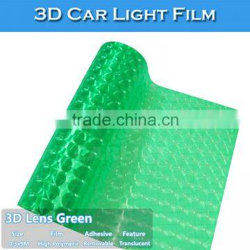 CARLIKE Newest Fashion 0.3*9m Air Bubble Free Light Green 3D Cat Eye Vinyl Film