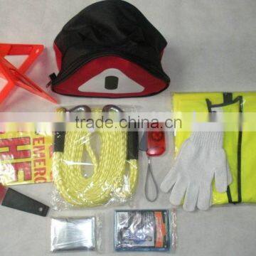 Auto road tool Kit with Triangle Bag,safety