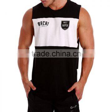 100% cotton Y-back mens gym singlet