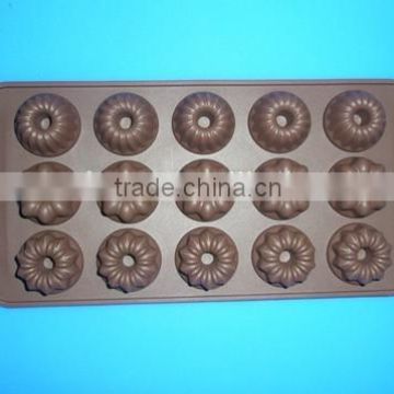 FDA/LFGB/SGS approved high quality silicone chocolate flower mold