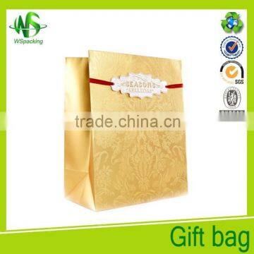 2016 Funny gift bag Gold color packaging supplies