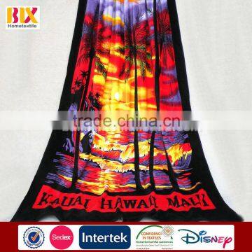 Wholesale High Quality 100% Cotton Customer Printed Beach Towel Suppliers China photo-1