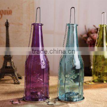 European Zakka Glass Candle Holder Glass Bottle Home Decoration Printing Wedding Festival photo-2