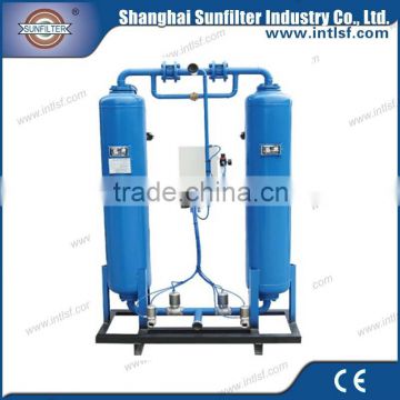 Industrial heatless desiccant air dryer and filters