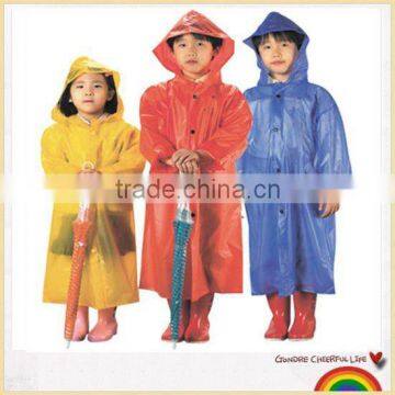 Kids New PVC waterproof hooded raincoat