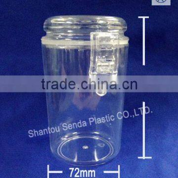 New product 400ml clear bottle for store tea close/clip cap bottle on sale