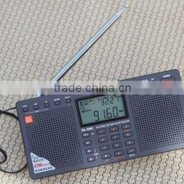 Retail-Wholesale Tecsun pl390 FM LW MW shortwave DSP Radio Speakerfm radio belt clip