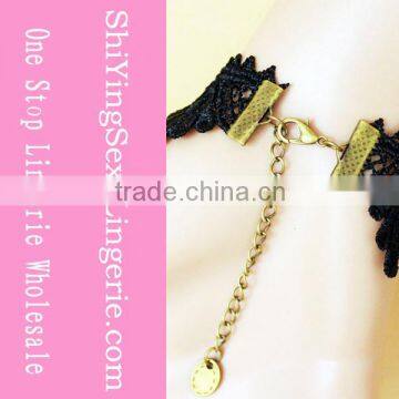 Green Beads Lace Bracelet with Rose