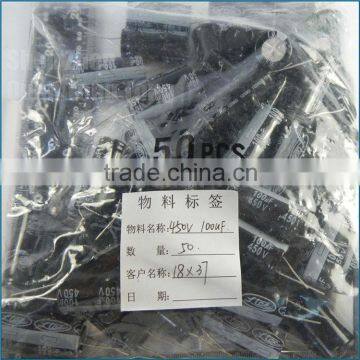 Capacitors 450V 100UF 18X37 NEW photo-2