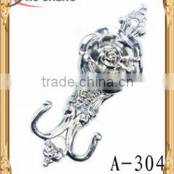 Metal curtain tieback hooks