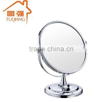 Desktop double sided magnifying glass mirror