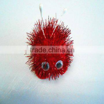 Educational Plush Red DIY Glitter Doll for kids