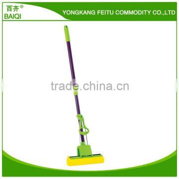 Factory hot sales wholesale iron handle plastic head microfiber floor cleaning mop